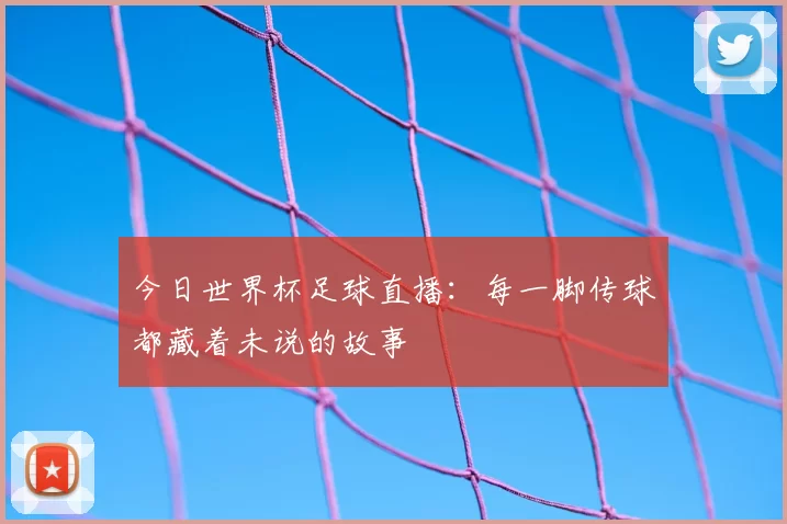 今日世界杯足球直播：每一脚传球都藏着未说的故事